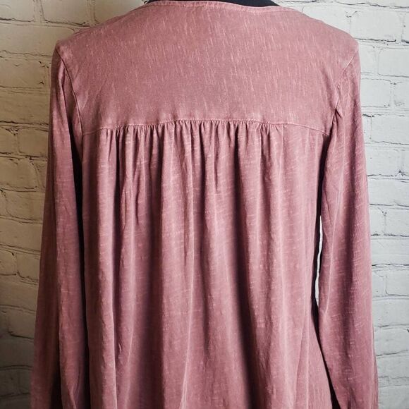Lucky Brand Smoked Maroon Blouse - Picture 6 of 9